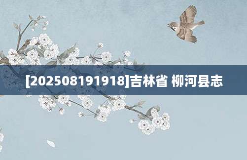 [202508191918]吉林省 柳河县志